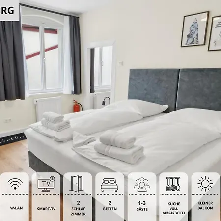Apartment Neu Kapapart15 - 6 Schoene Fewos Mit Einbaukueche, Bad Und Balkon In Der Altstadt Auf Bambergs Insel